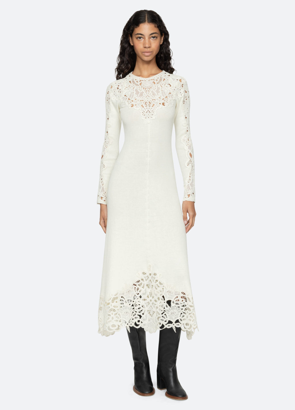 Sea NY Adelina L/S Dress - Cream