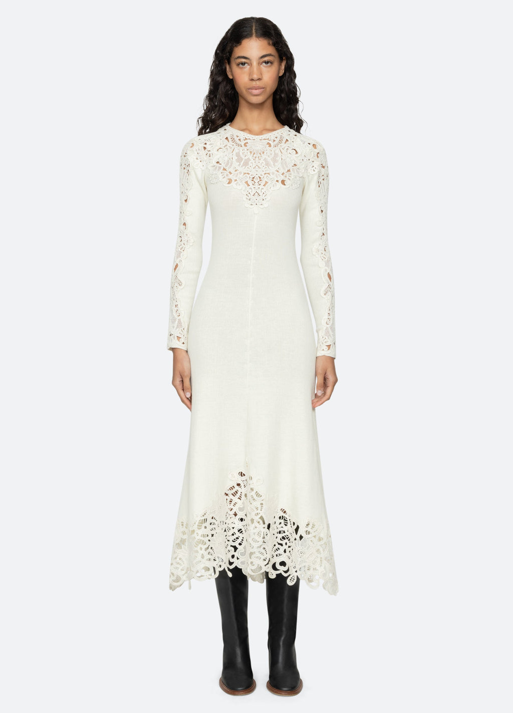Sea NY Adelina L/S Dress - Cream