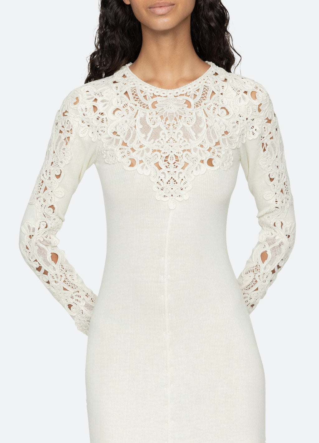 Sea NY Adelina L/S Dress - Cream