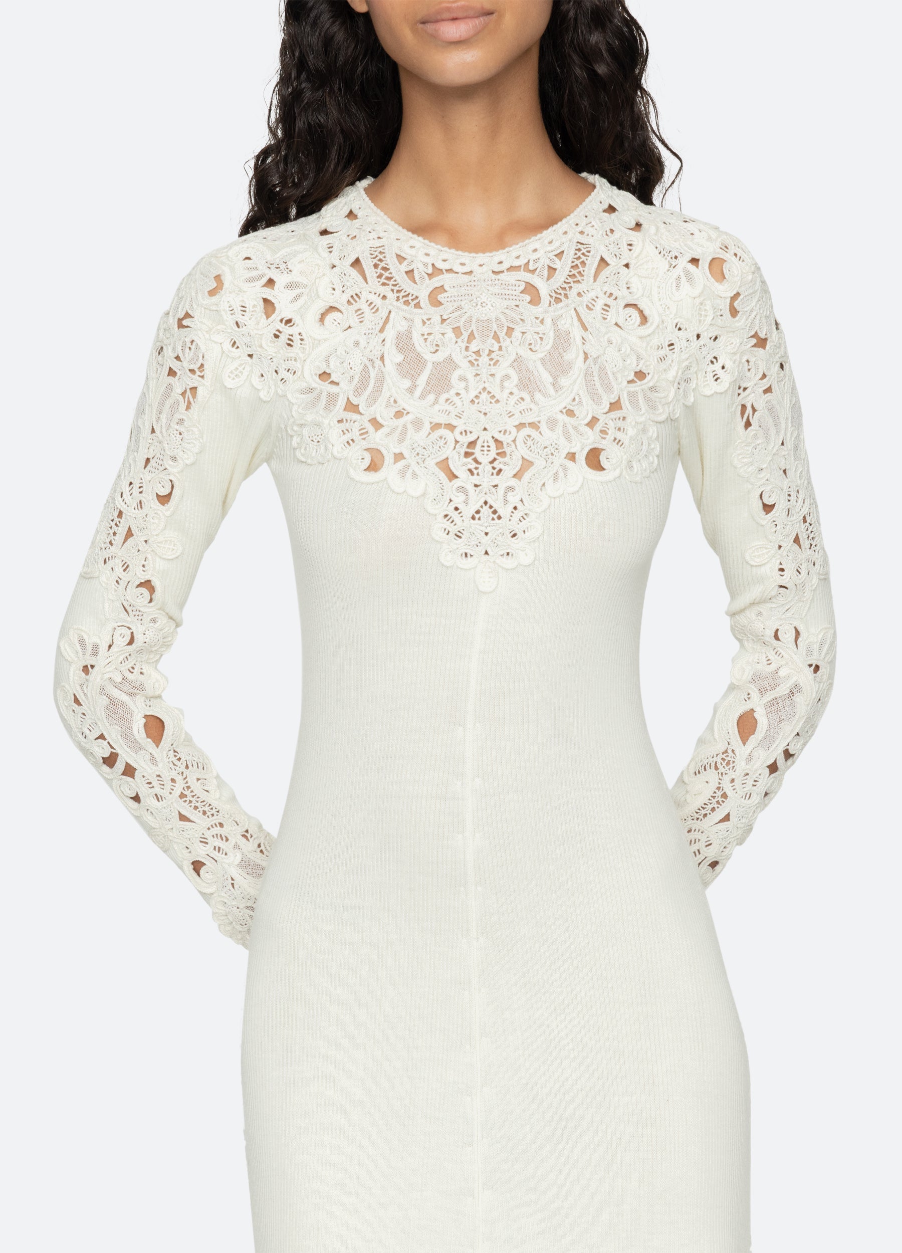 Sea NY Adelina L/S Dress - Cream