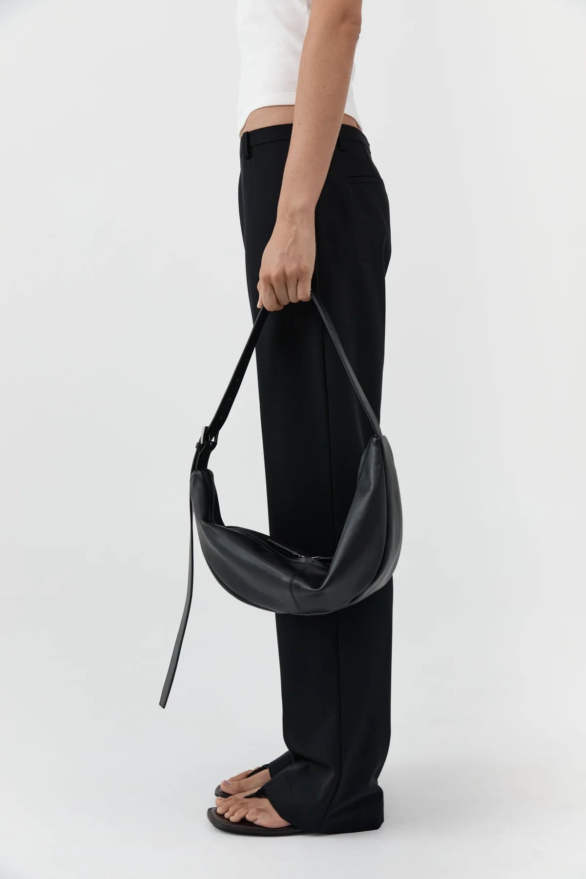 St. Agni Adjustable Slim Crescent Bag