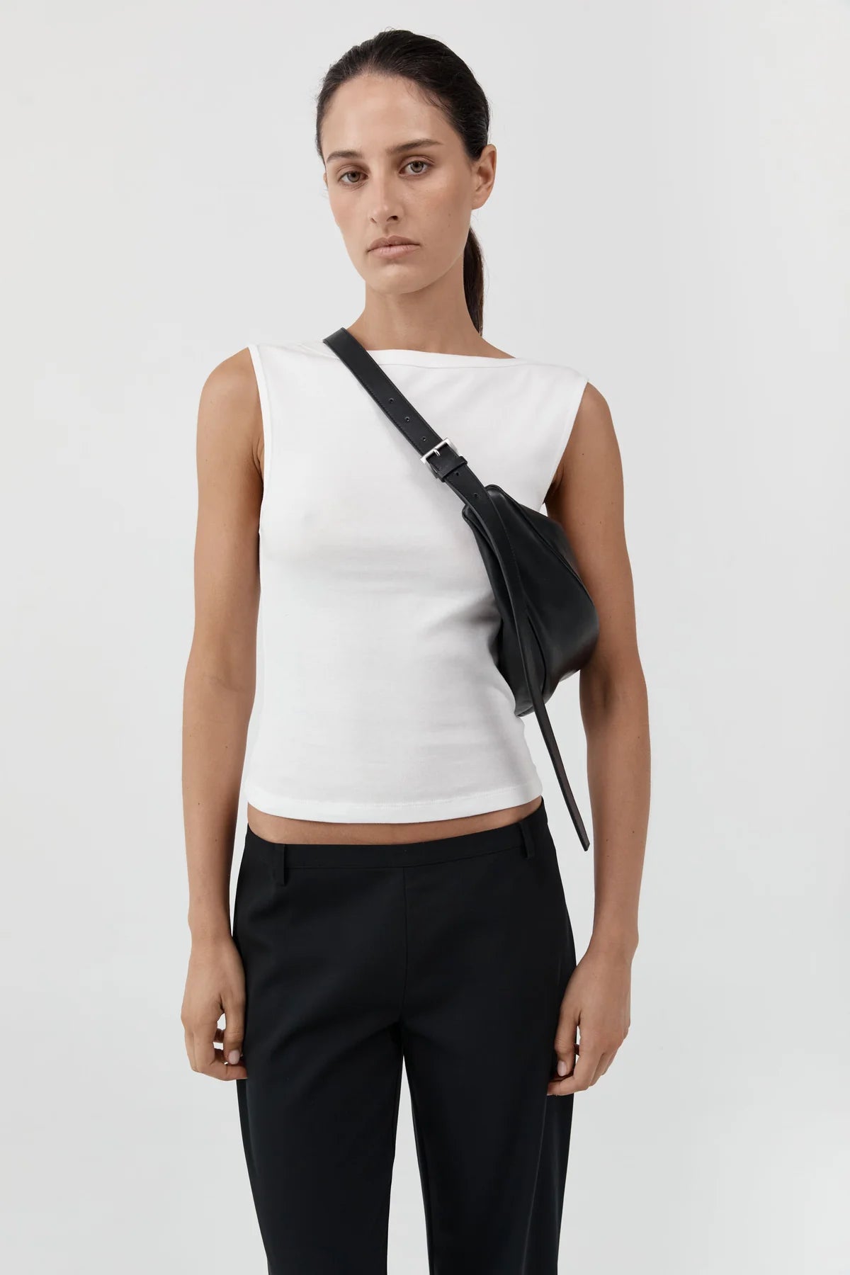 St. Agni Adjustable Slim Crescent Bag