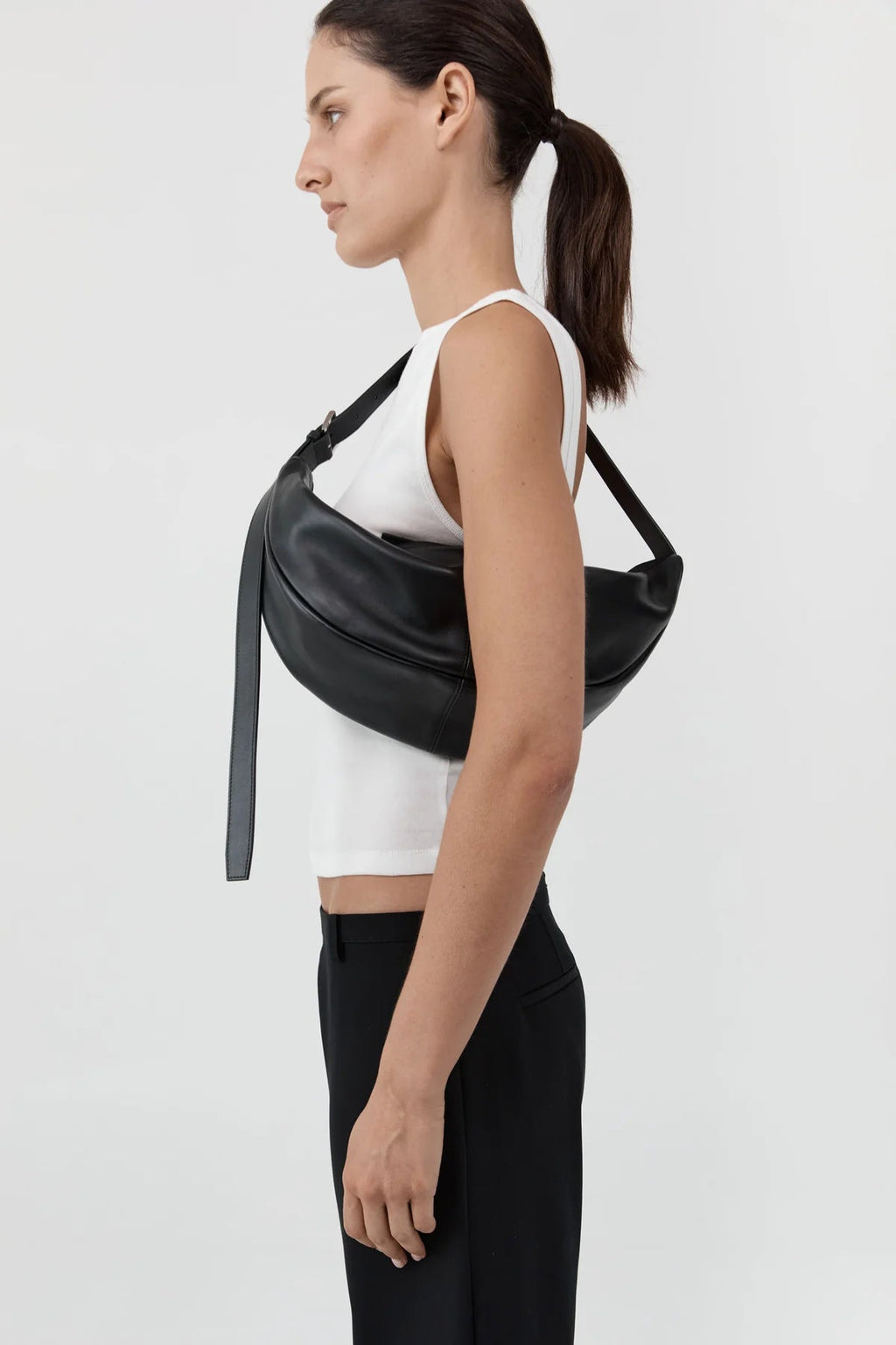 St. Agni Adjustable Slim Crescent Bag