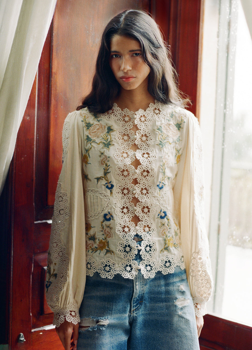 Sea NY Adonna Long Sleeve Top - Cream