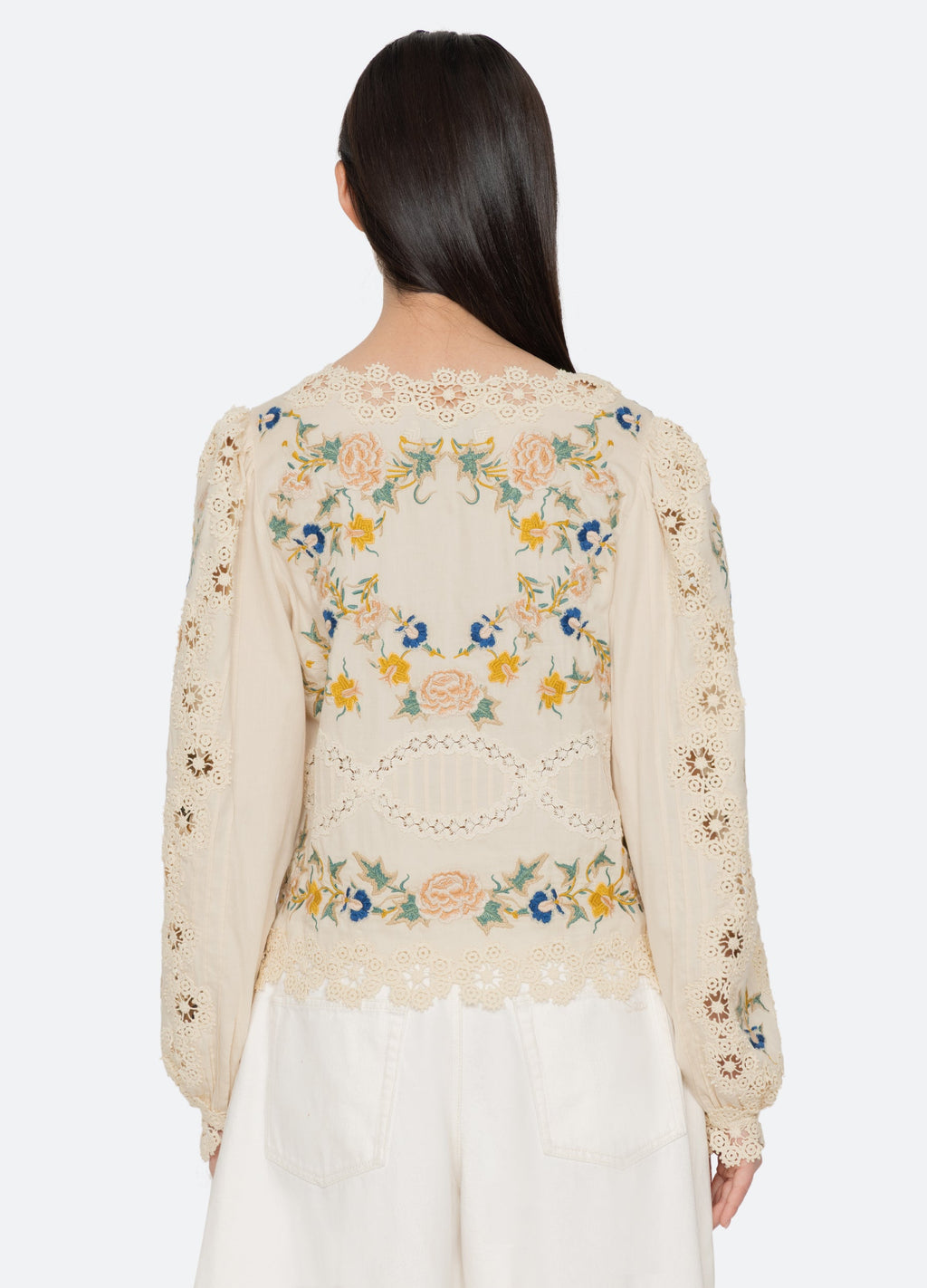 Sea NY Adonna Long Sleeve Top - Cream