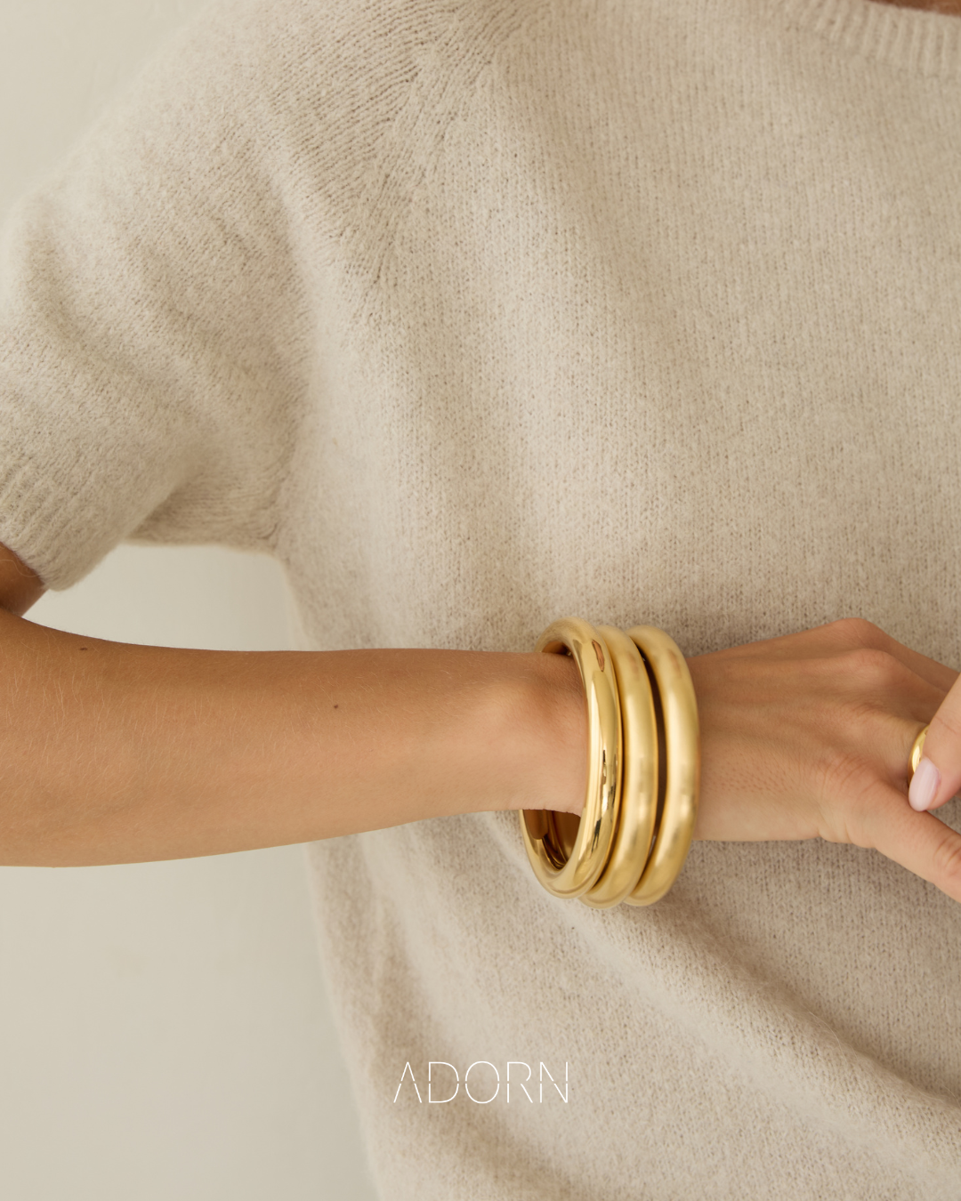 Adorn Eclipse Golden Bangle