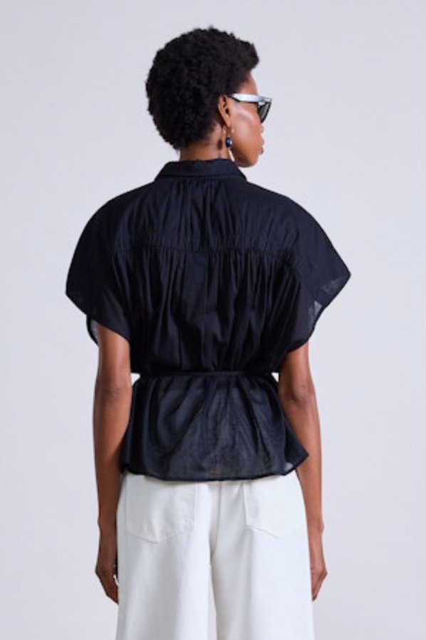 Apiece Apart Agni Floaty Blouse - Black