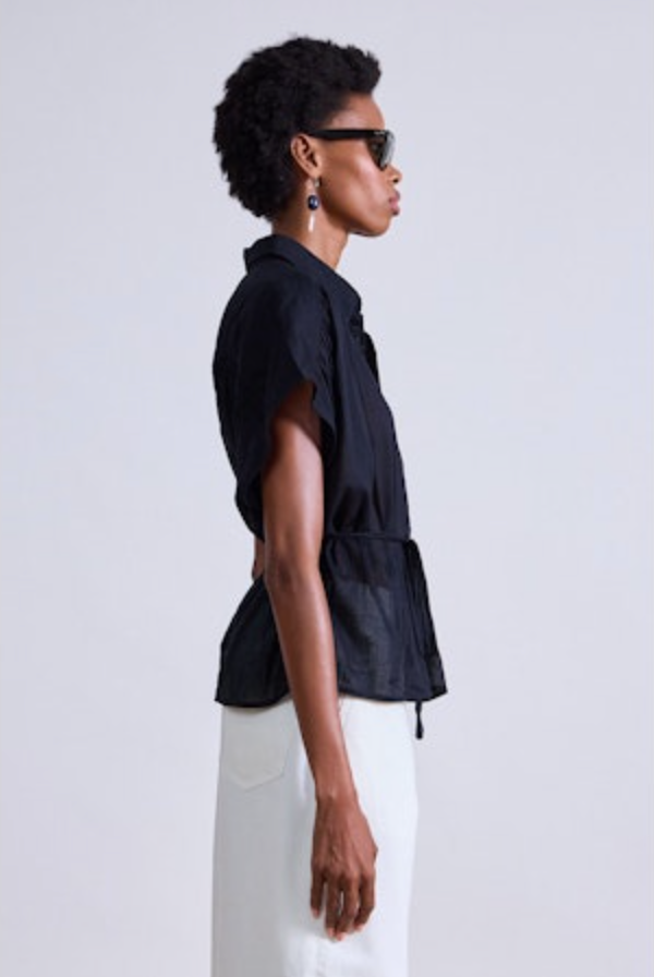 Apiece Apart Agni Floaty Blouse - Black