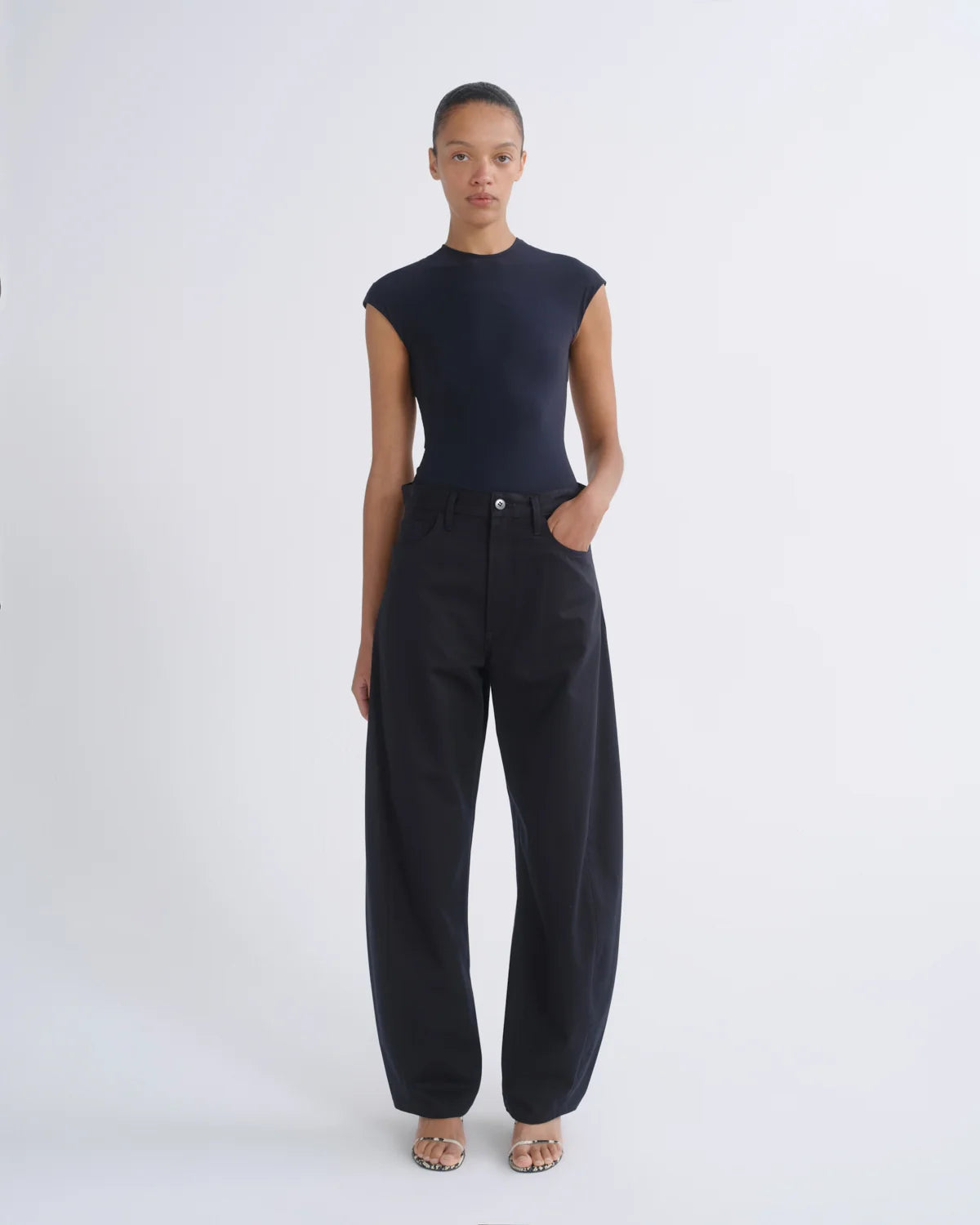 AGOLDE Luna Structured Twill Trouser - Obscura