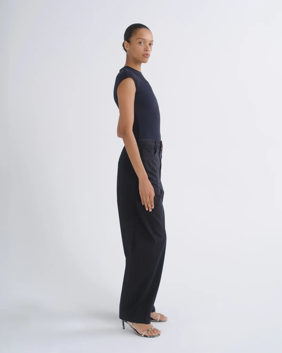 AGOLDE Luna Structured Twill Trouser - Obscura