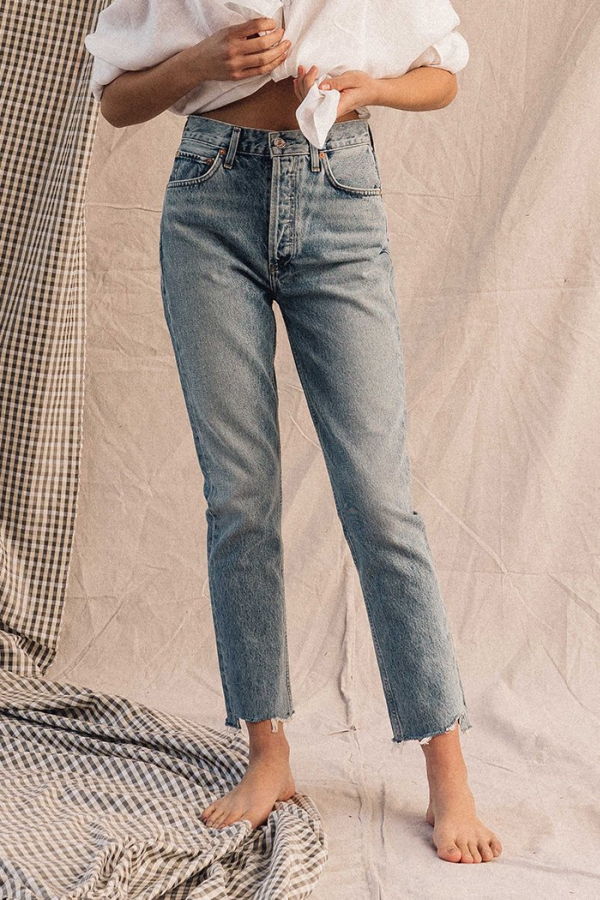 Agolde Riley Hi Rise Crop - Zephyr