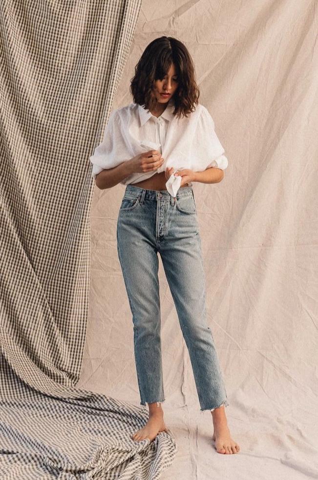 Agolde Riley Hi Rise Crop - Zephyr