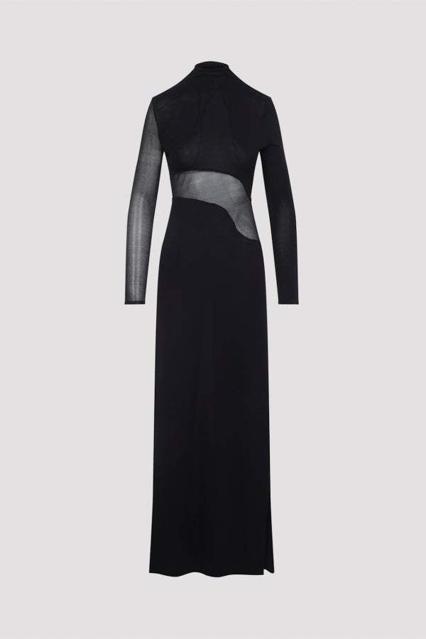 Alaia Alaa Bodycon Long Dress - Noir Alaia