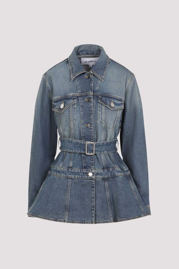 Alaia Alaa Flare Jacket - Bleu Vintage