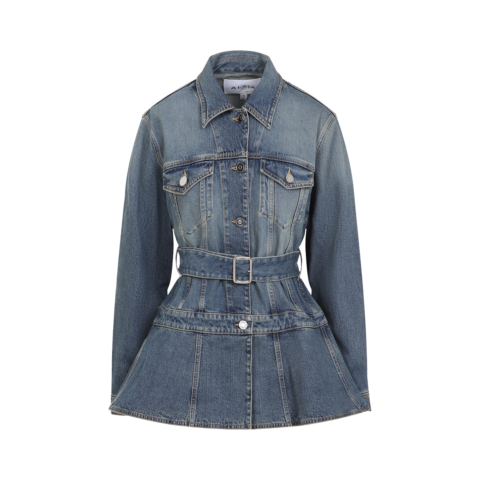 Alaia Alaa Flare Jacket - Bleu Vintage