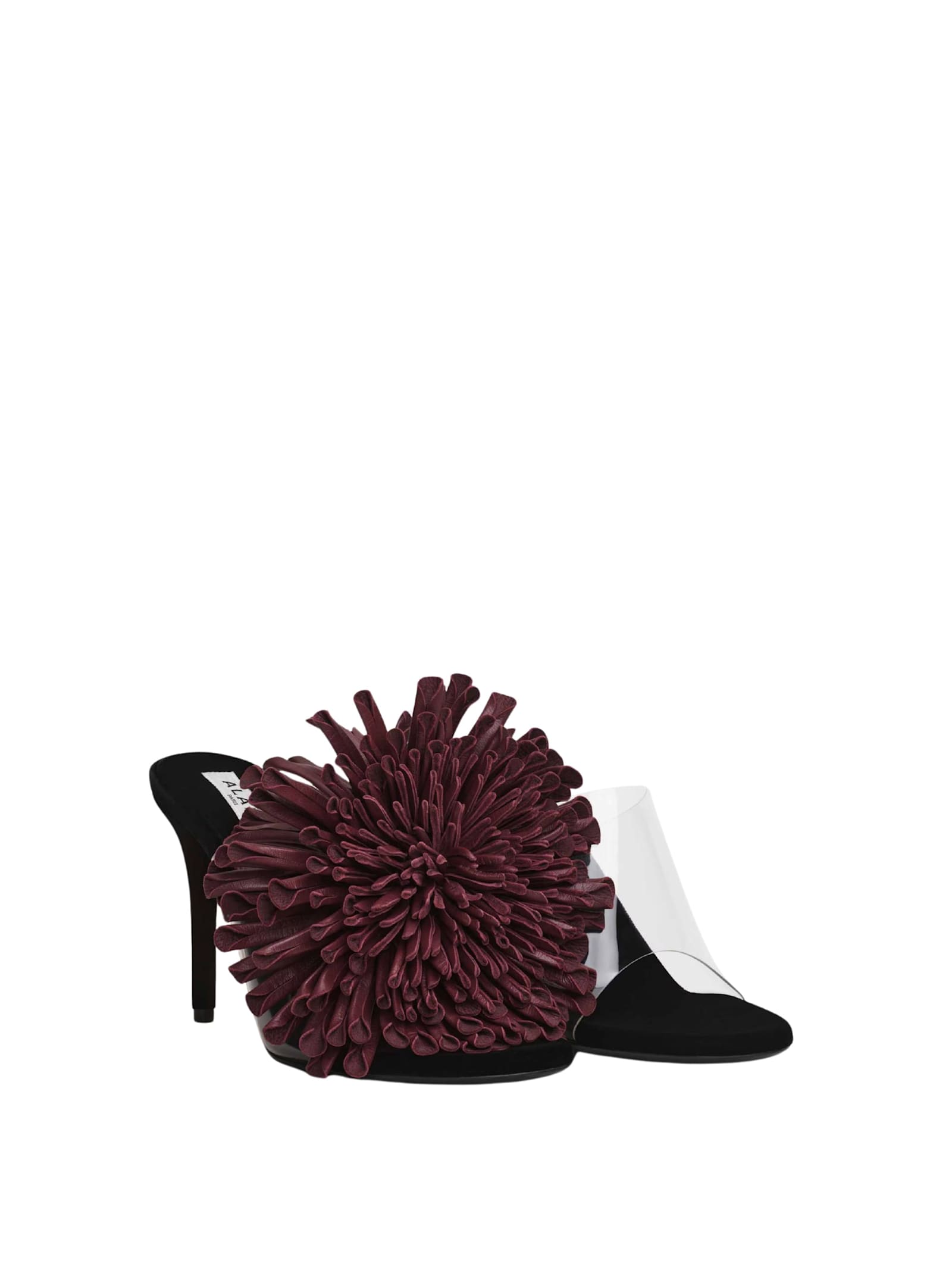 Alaia Asymmetrical Sandal - Bordeaux