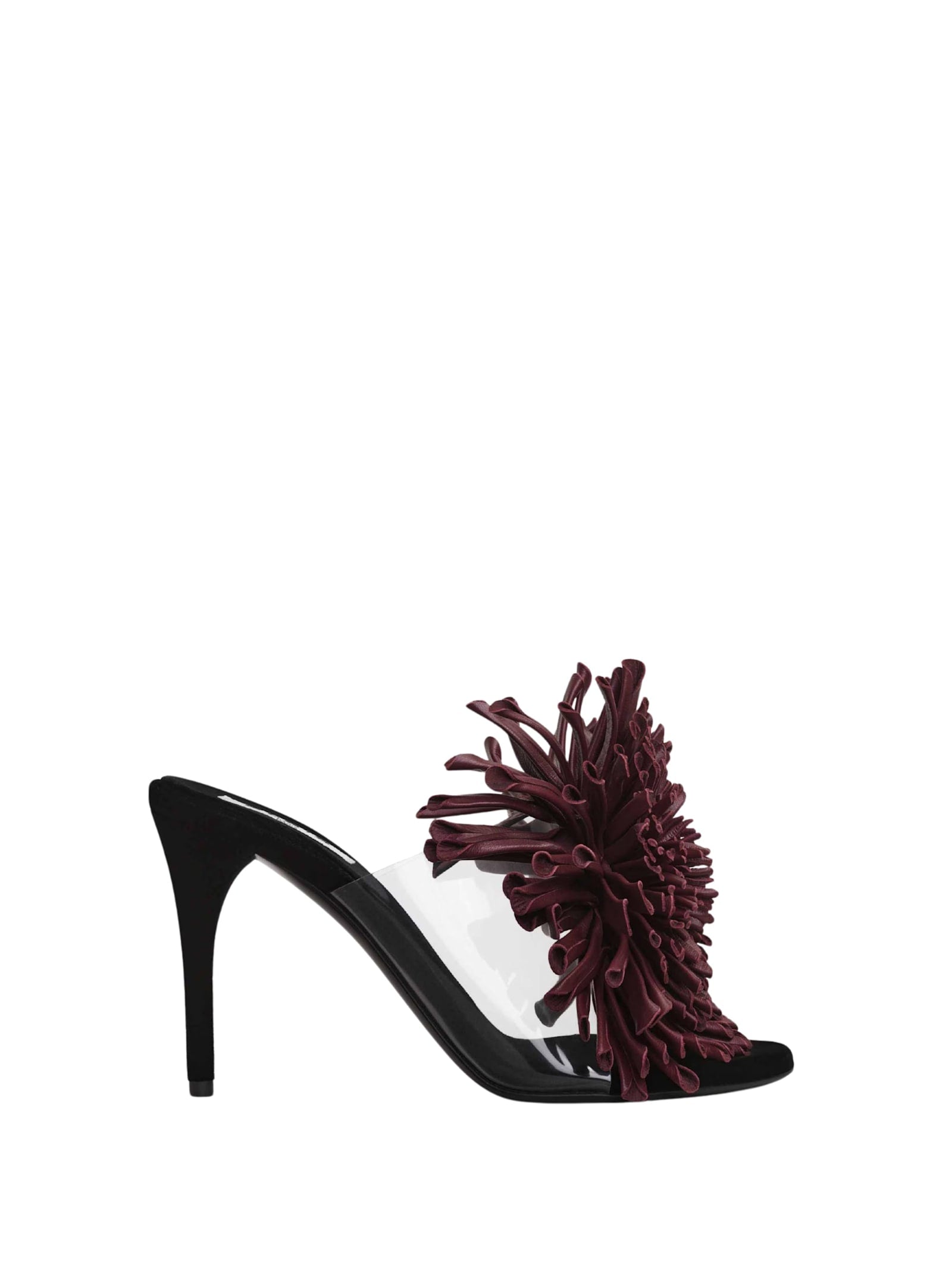 Alaia Asymmetrical Sandal - Bordeaux