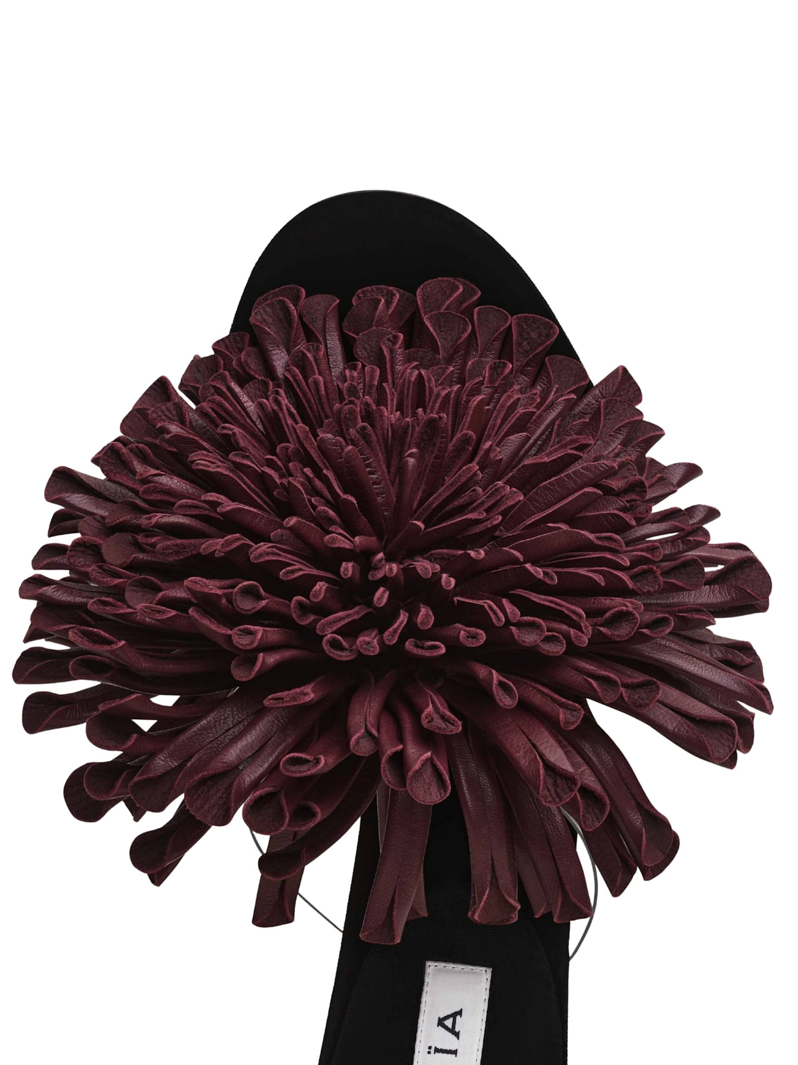 Alaia Asymmetrical Sandal - Bordeaux