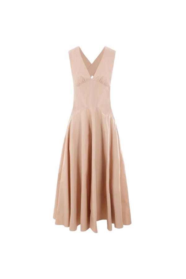 Alaia Cotton Midi Dress - Beige