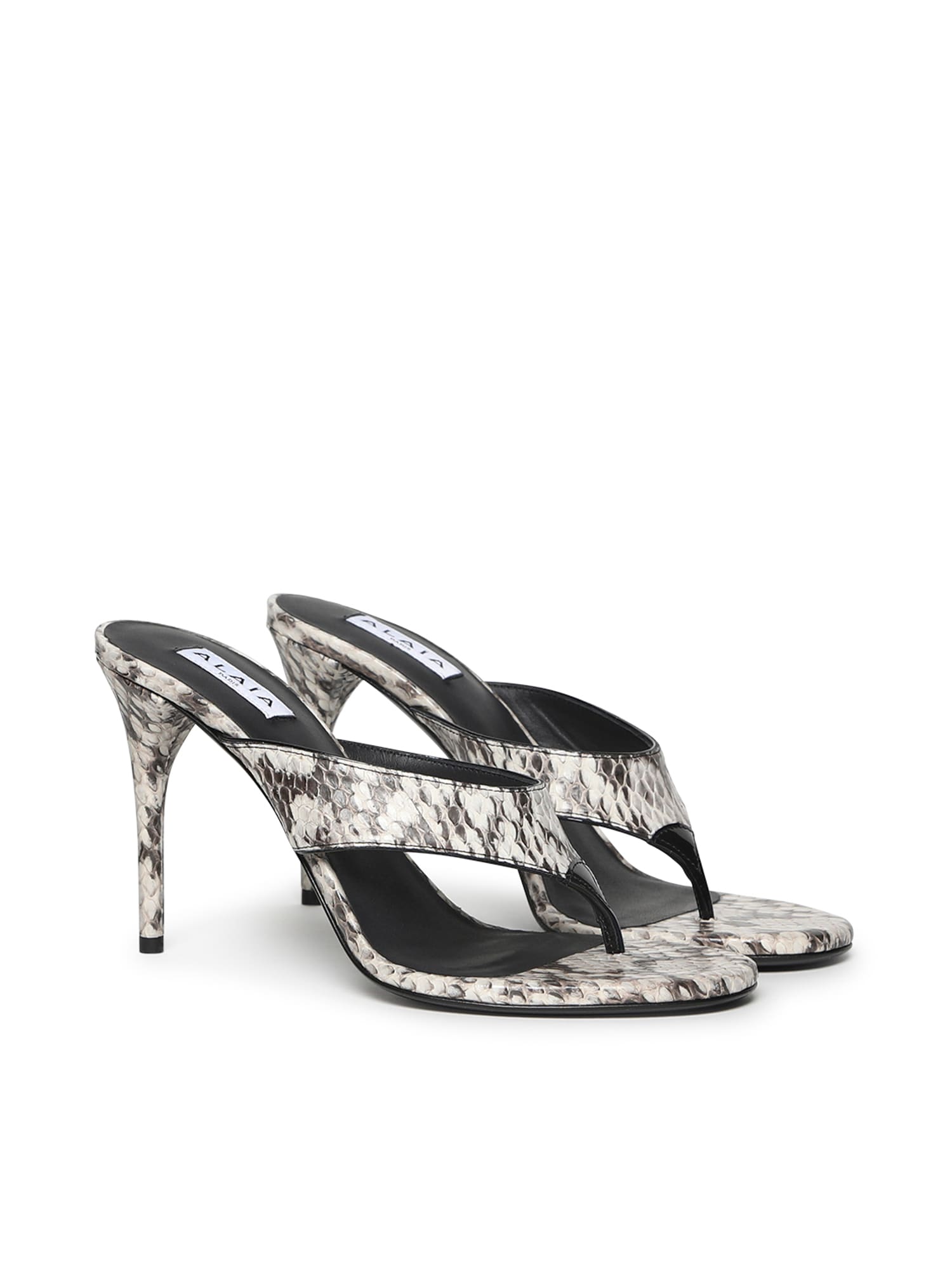 Alaia Elaphe Flip-flop Mules