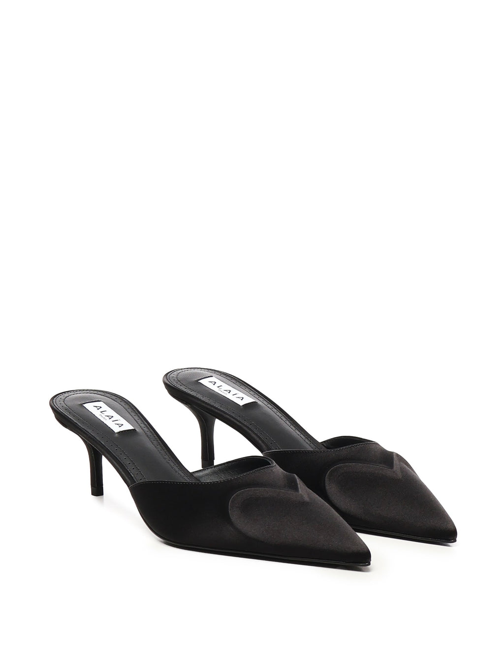 Alaia Le Coeur Mules - Black
