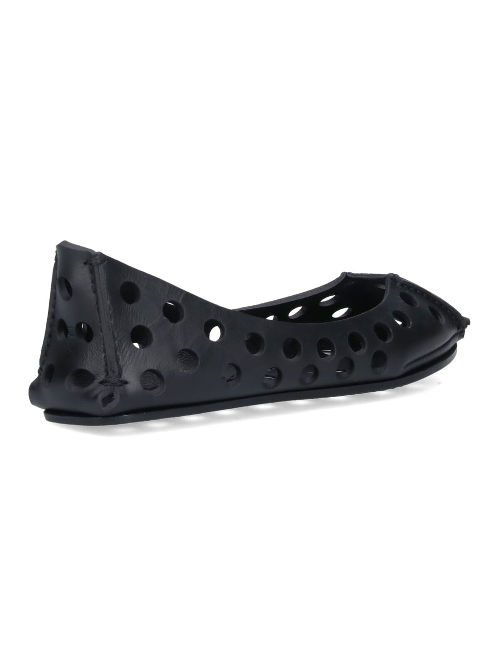 Alaia Leather Ballet Flats - Noir