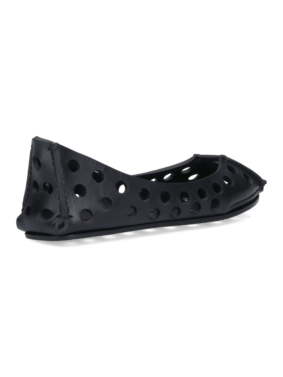 Alaia Leather Ballet Flats - Noir