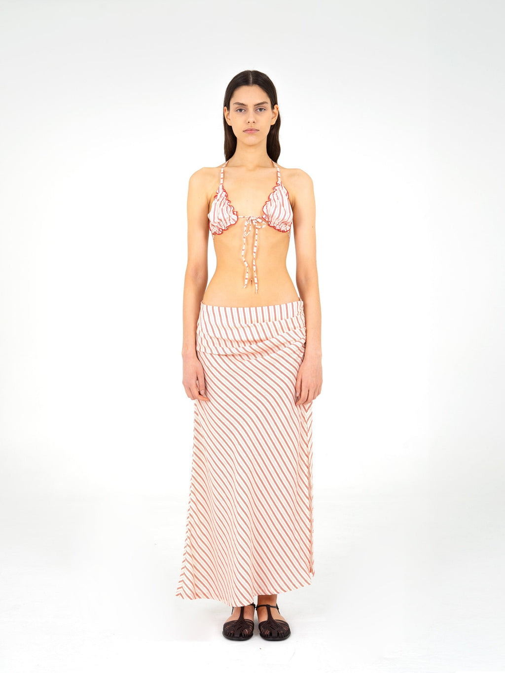 Carmensays Alchemist Striped Ruched Skirt