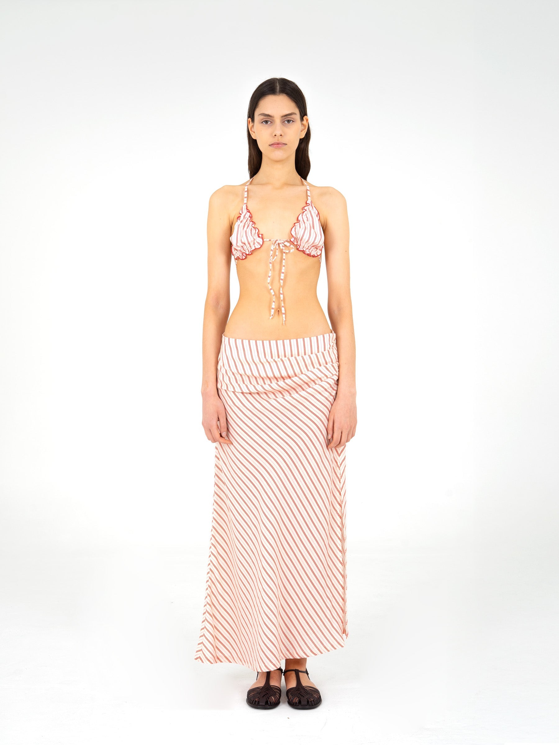 Carmensays Alchemist Striped Ruched Skirt