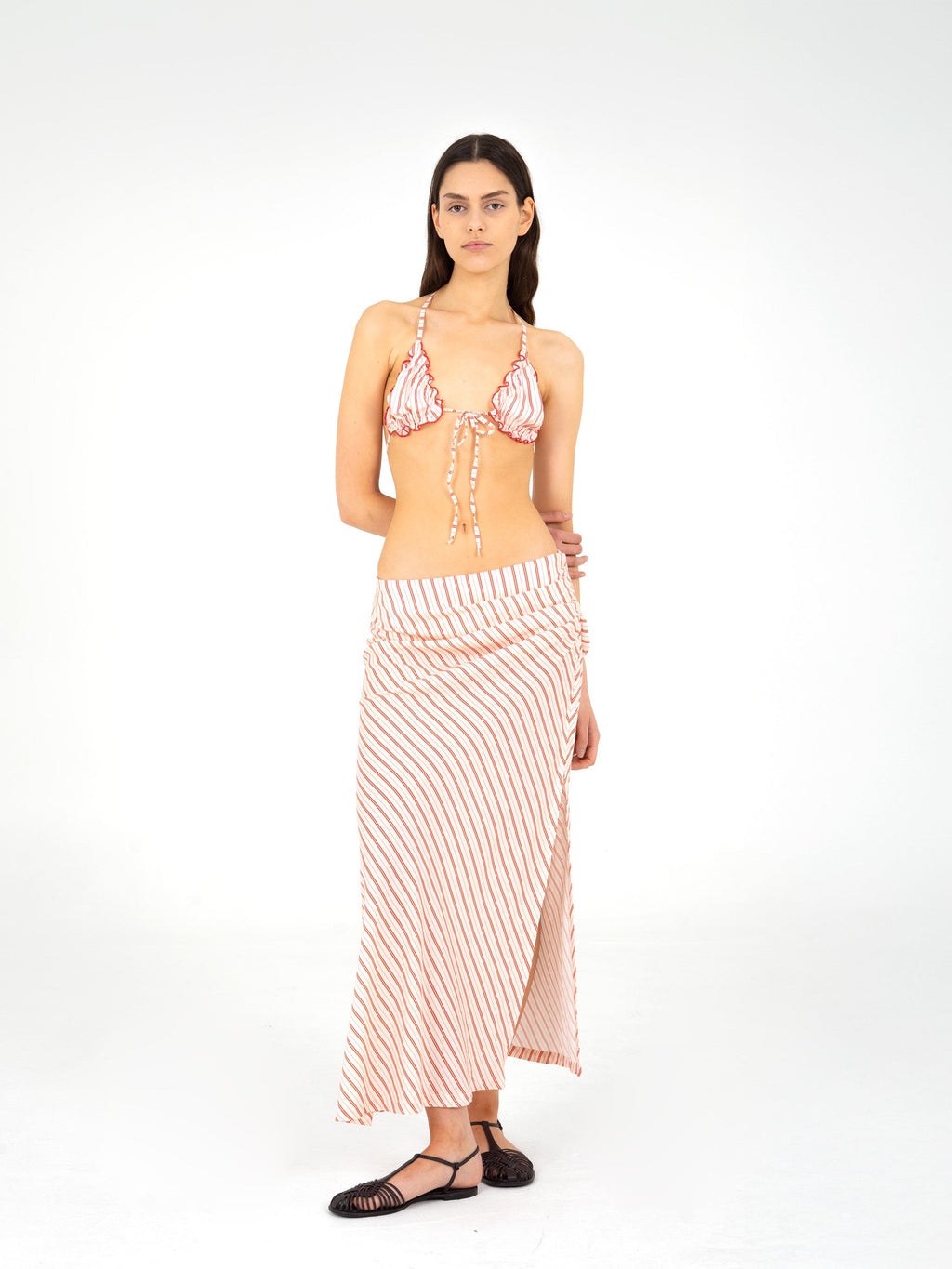 Carmensays Alchemist Striped Ruched Skirt