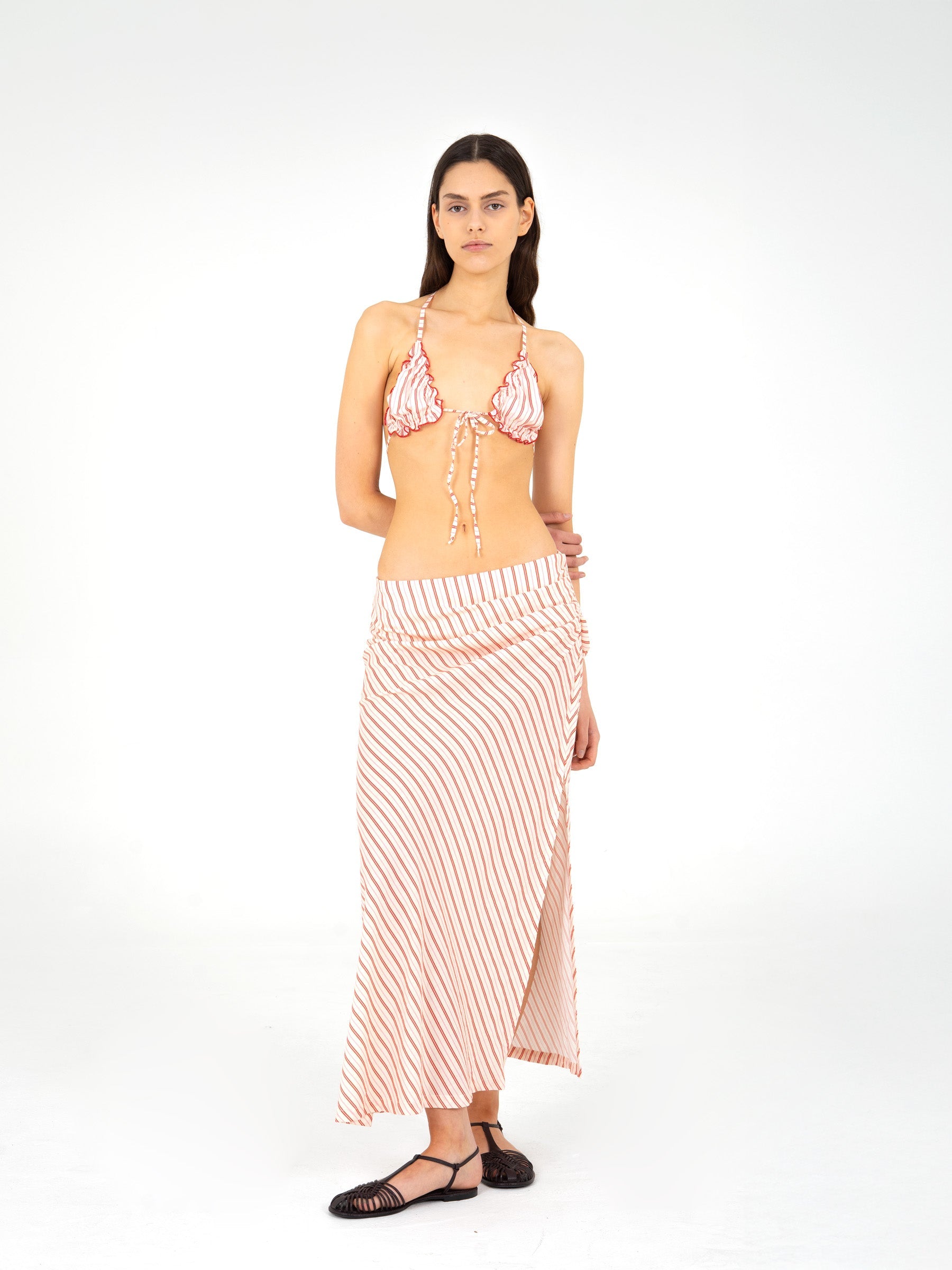 Carmensays Alchemist Striped Ruched Skirt