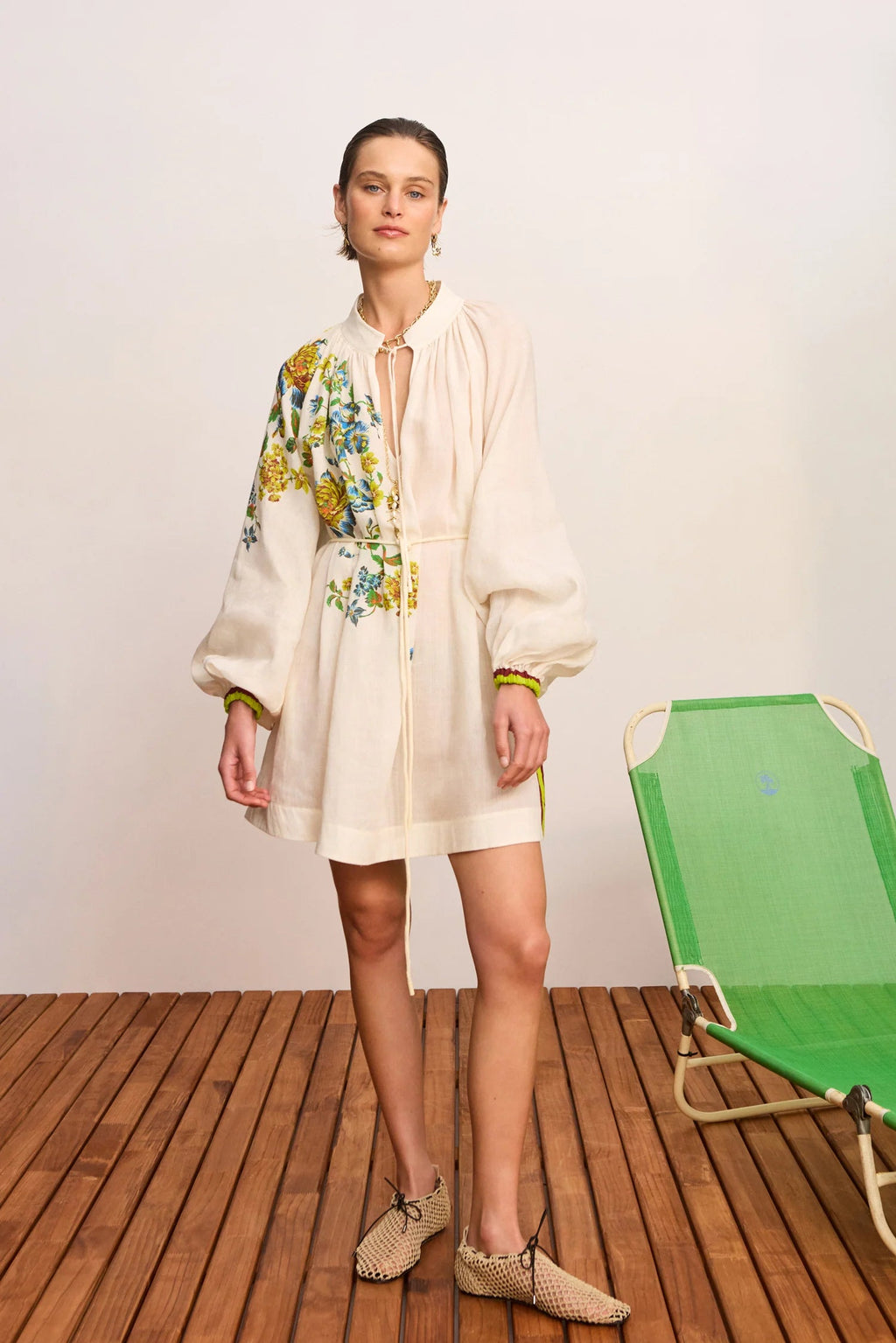 ALÉMAIS Phyllis Mini Dress - Cream