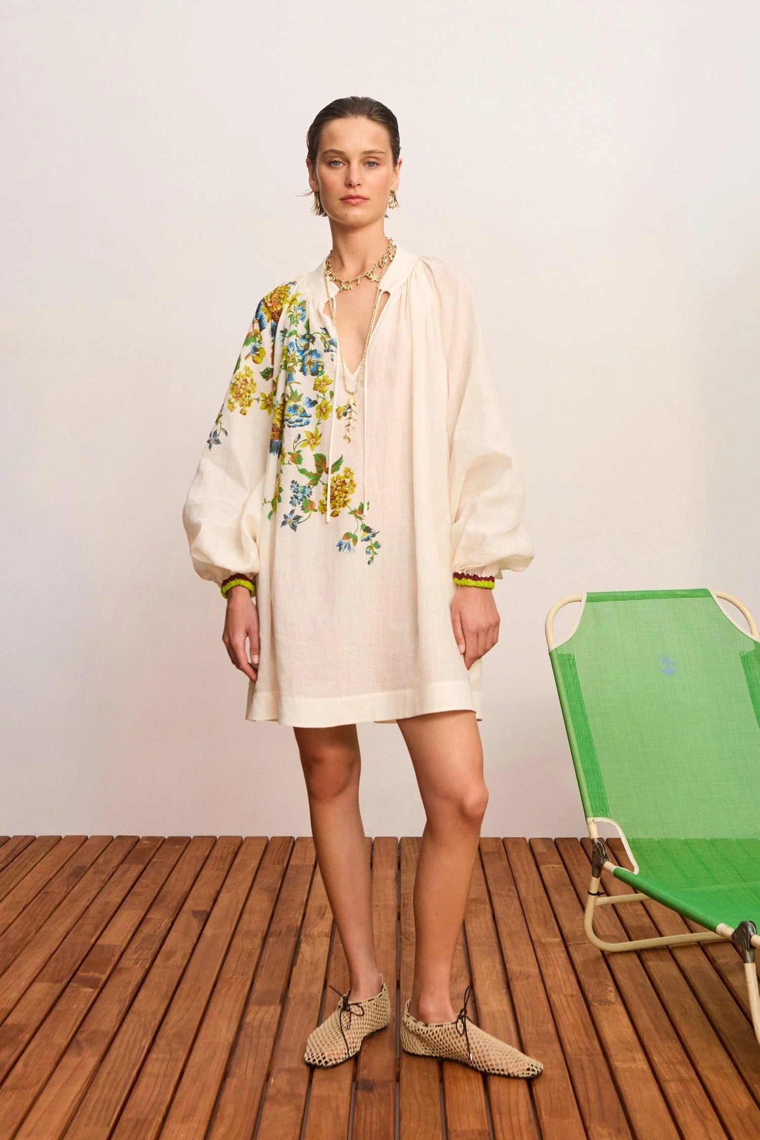 ALÉMAIS Phyllis Mini Dress - Cream