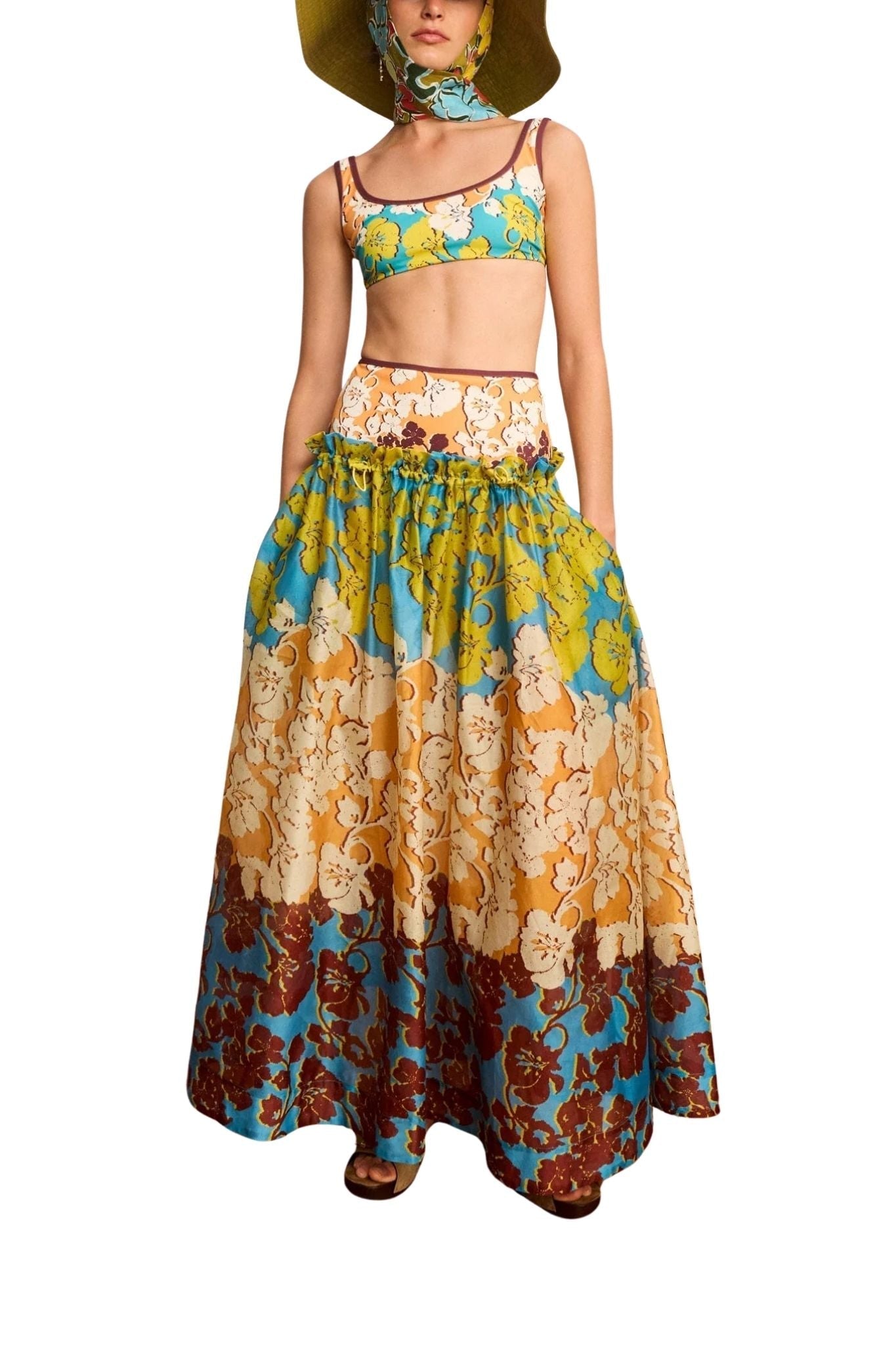 ALÉMAIS Splice Scoop Neck Top - Multi