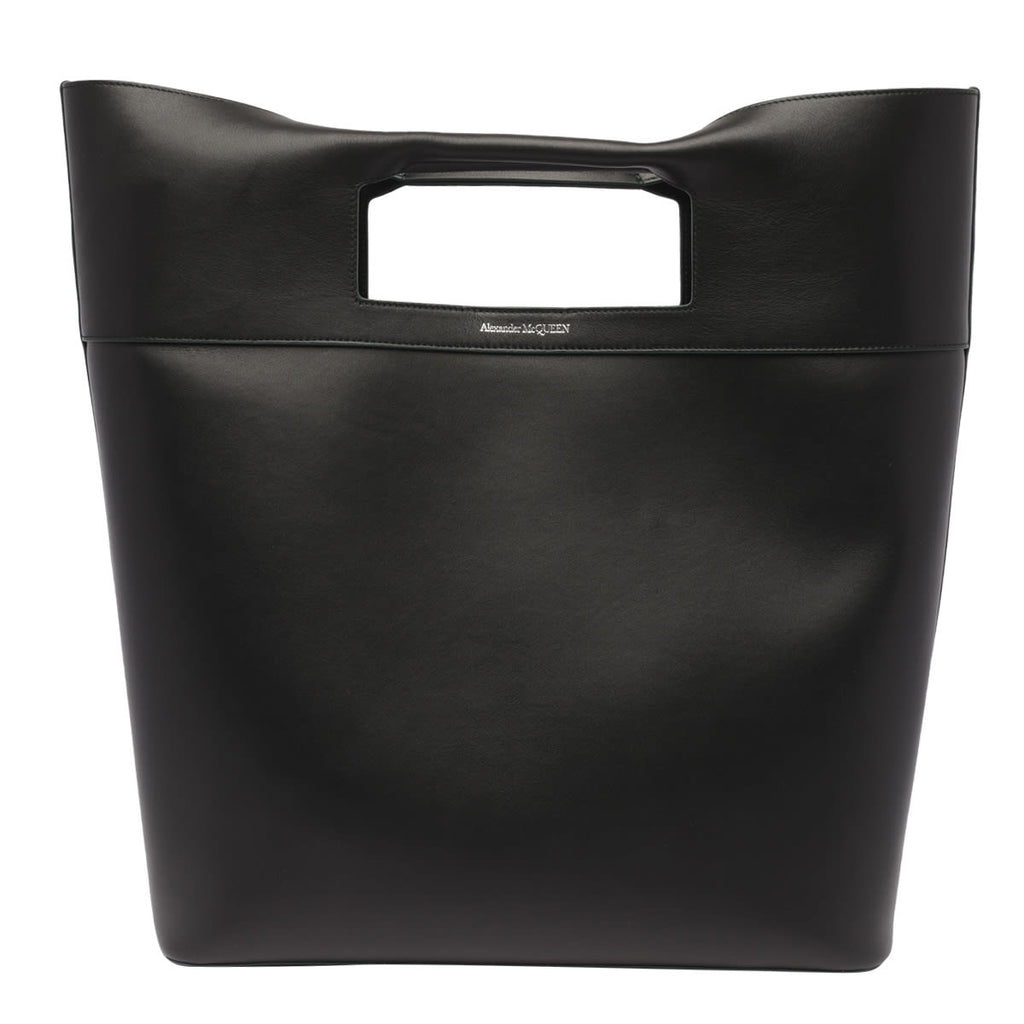 Alexander McQueen The Square Bow Bag Tote - Black