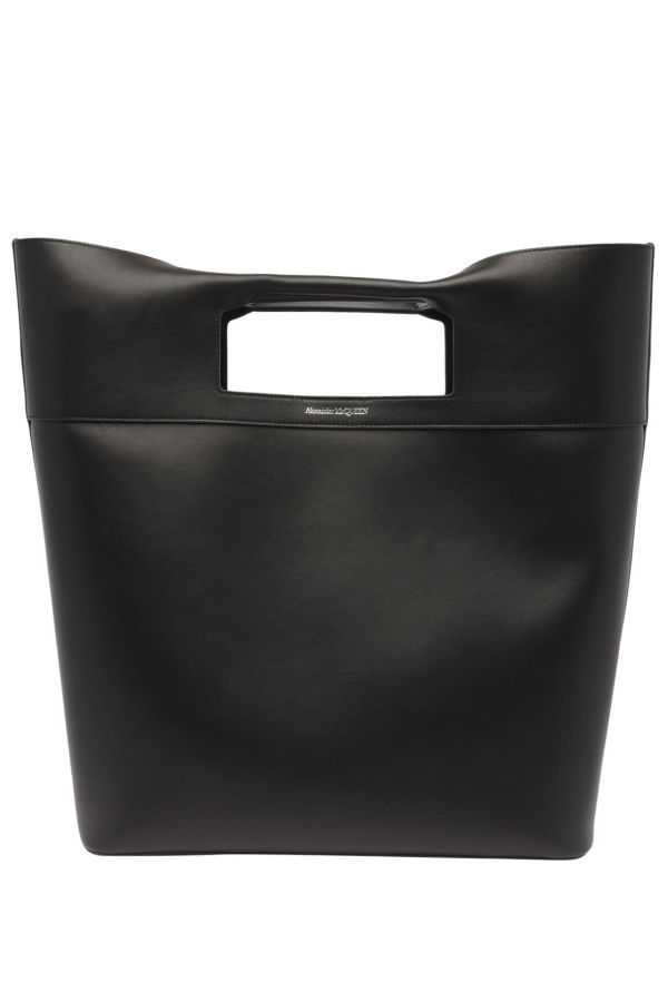 Alexander McQueen The Square Bow Bag Tote - Black