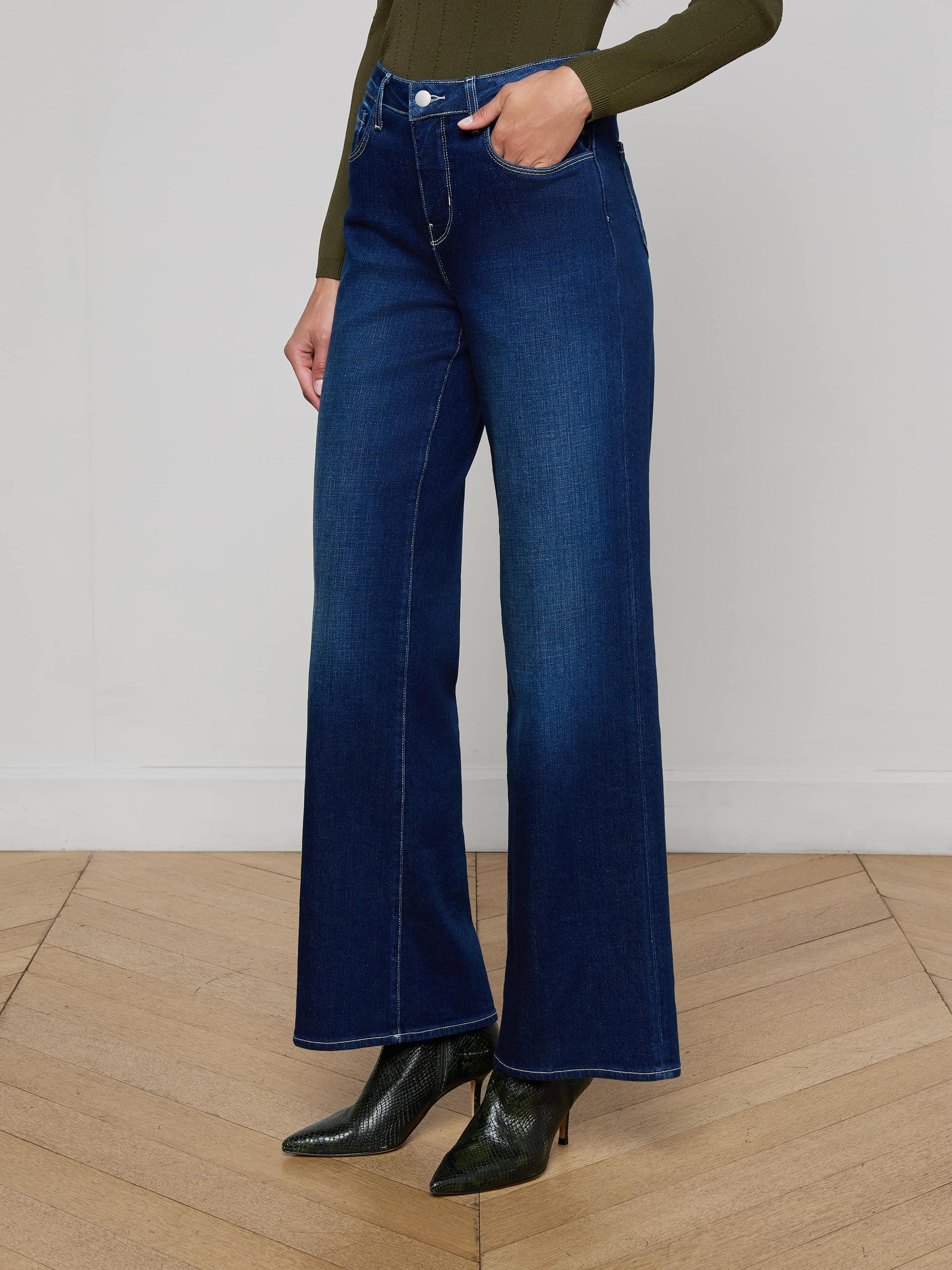 L'agence Alicent Wide Leg Jean Sterling