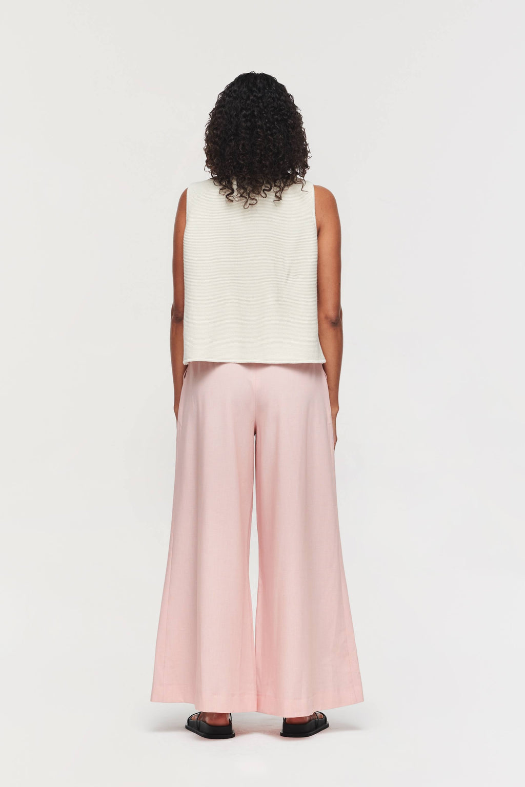 Aligne Serene Extra Wide Leg Trousers - Dusty Pink
