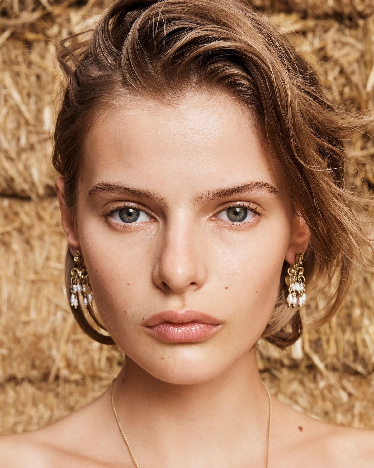 ALÉMAIS Django Rose and Pearl Drop Earrings