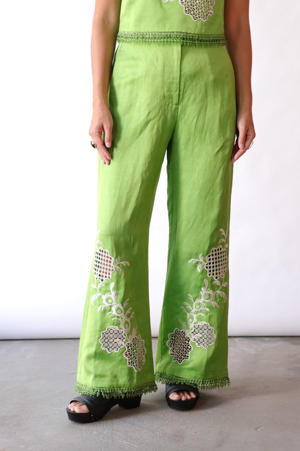 ALÉMAIS Luisa Embroidered Pant