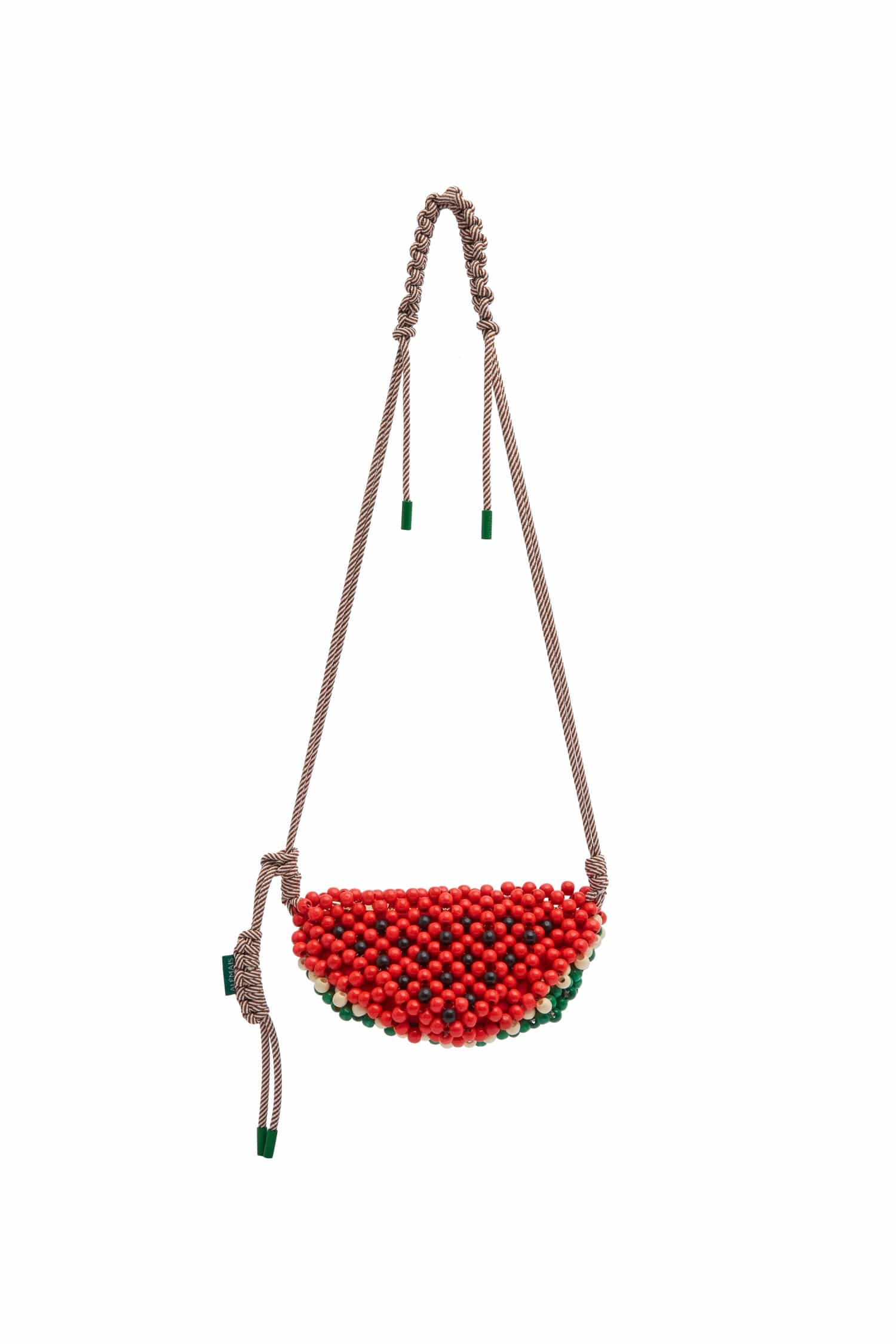 ALÉMAIS Wood Bead Watermelon Mini Bag