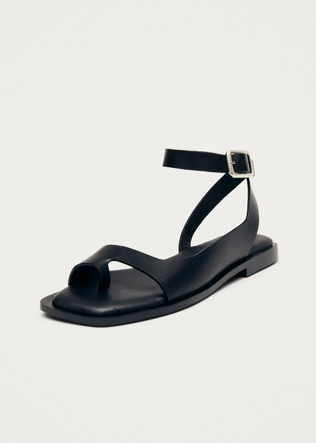 Alohas Tebas Leather Sandals - Black