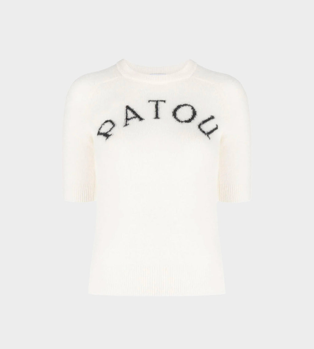 Patou Alpaca Logo S/S Sweater - Avalanche White