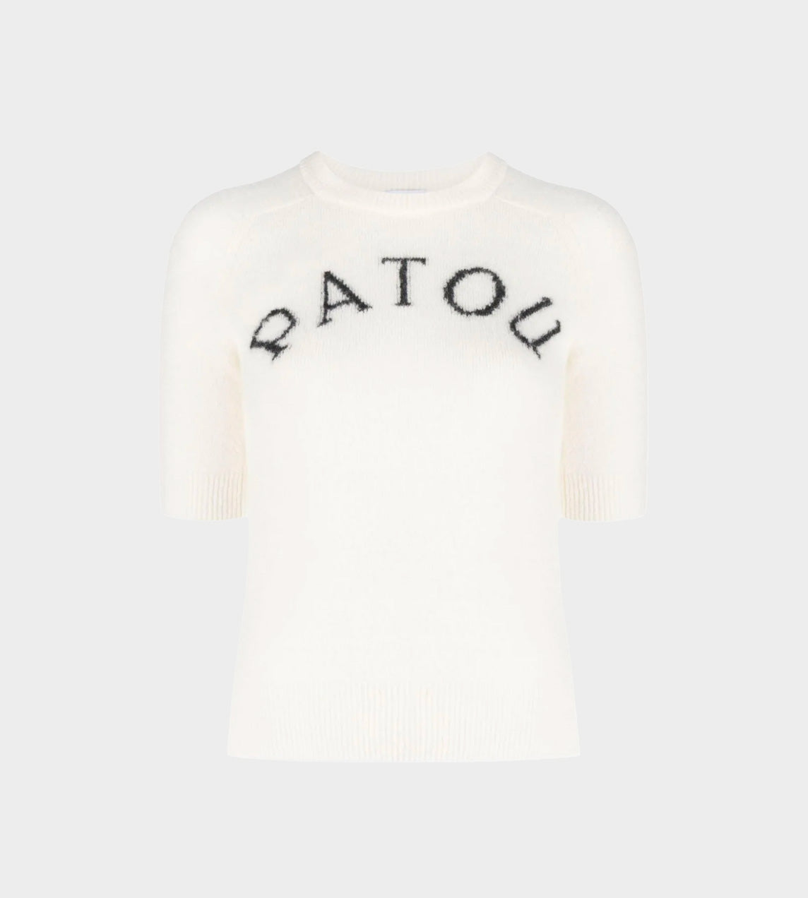 Patou Alpaca Logo S/S Sweater - Avalanche White
