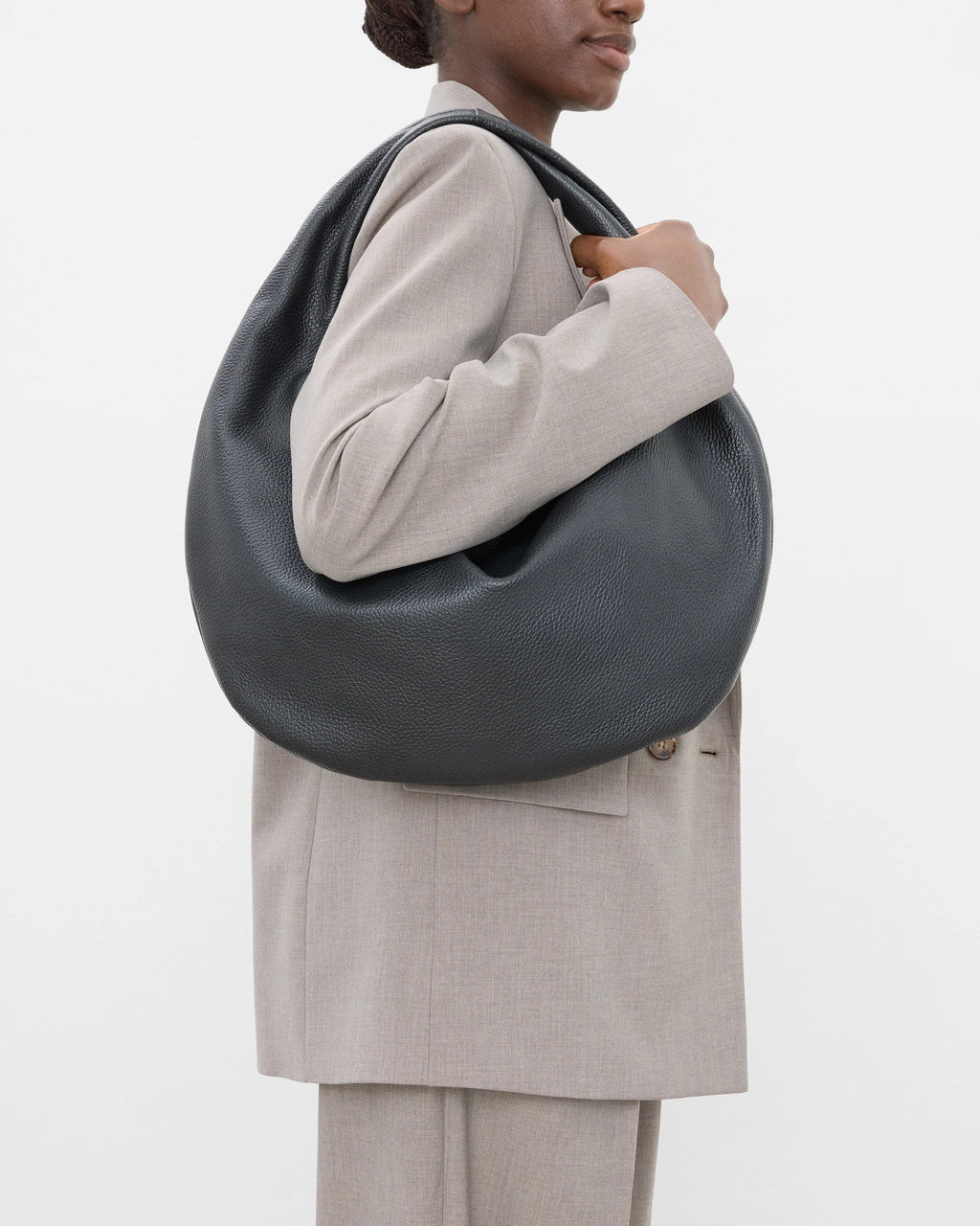 Flattered Alva Leather Shoulder Bag Black