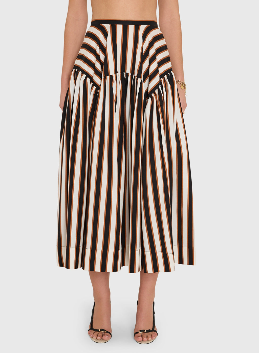 Amanda Uprichard Spencer Midi Skirt - Ivory Combo