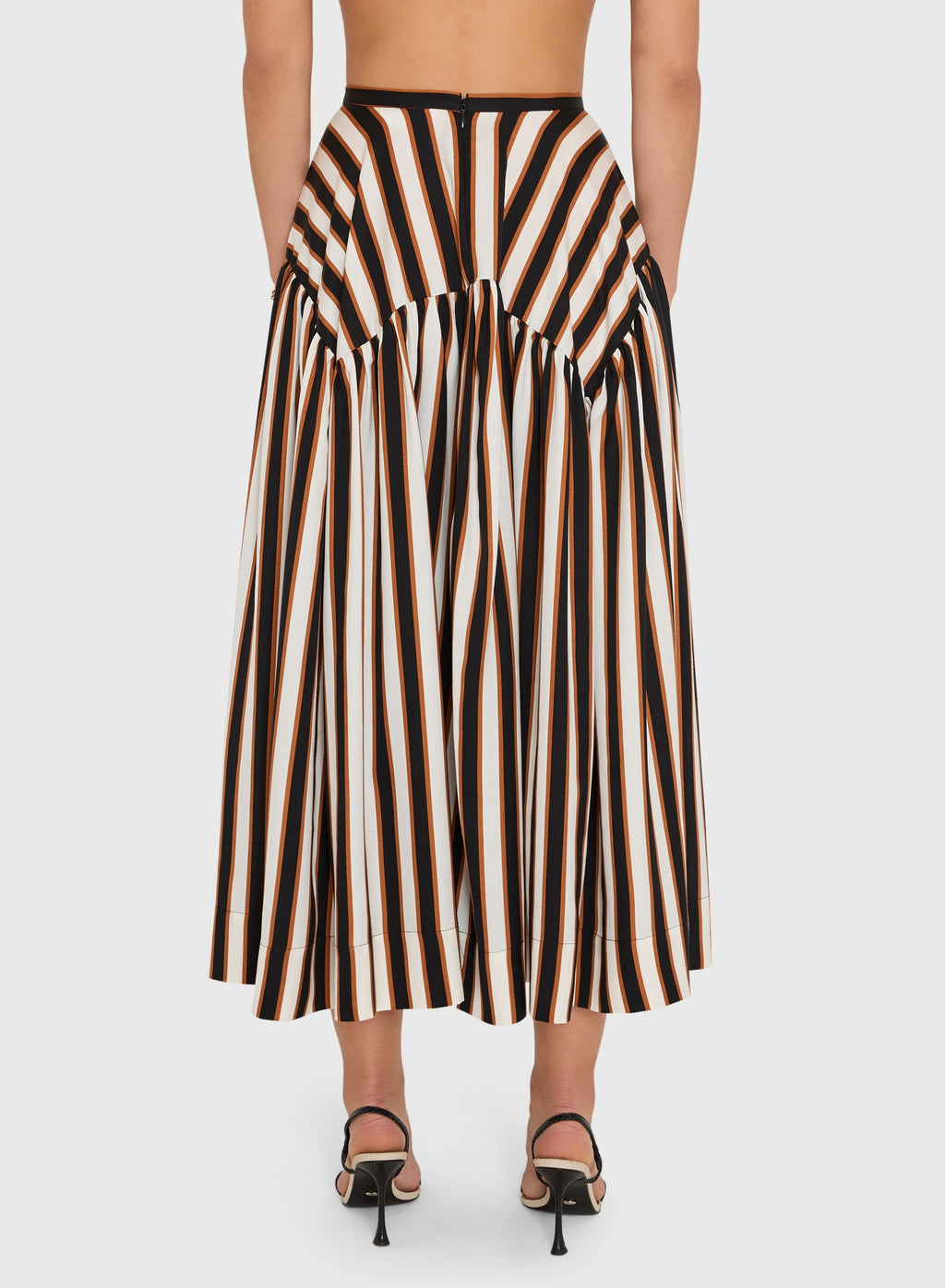 Amanda Uprichard Spencer Midi Skirt - Ivory Combo