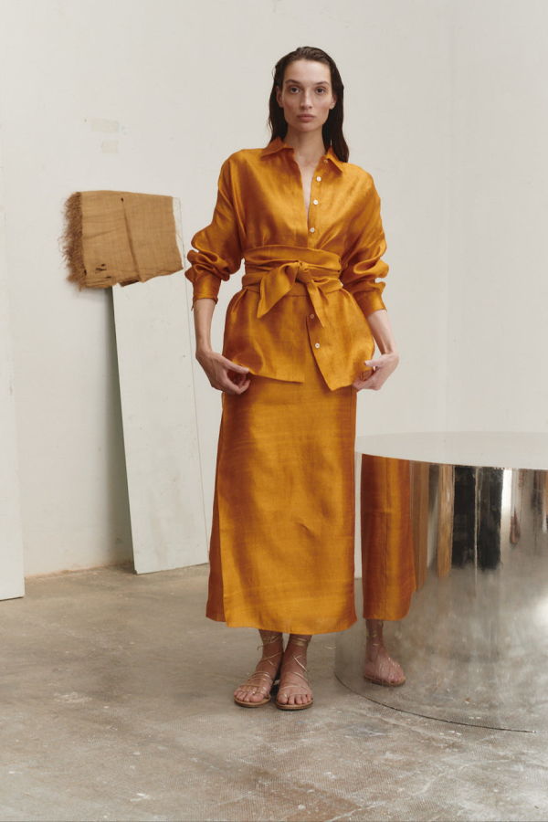 Datura Amber Dupion Pareo Skirt