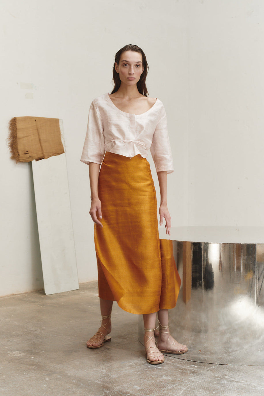 Datura Amber Dupion Pareo Skirt