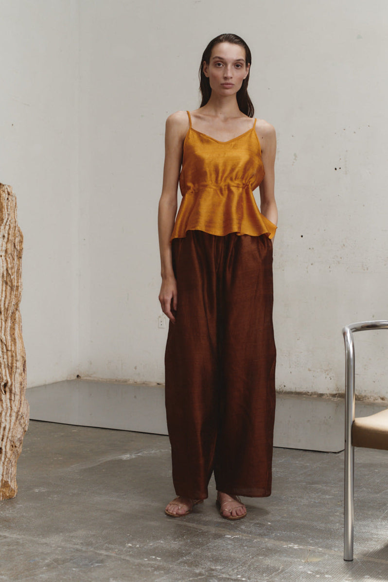 Datura Amber Dupion Scrunchie Top